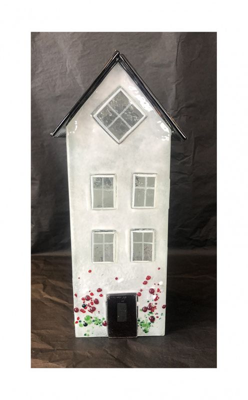 Glasshus 24 cm - Hvit