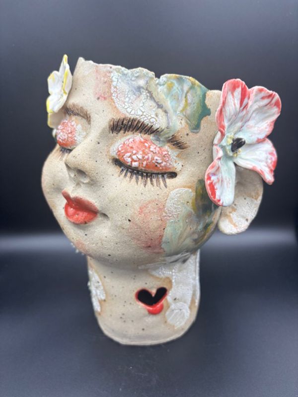 Kunst ansikt stående med hals #12