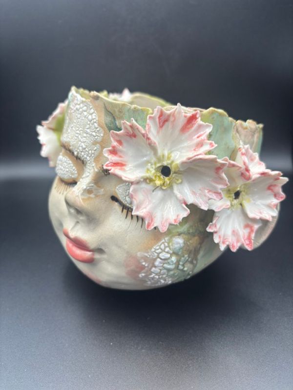 Kunst ansikt til blomst stående #43