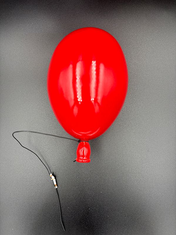 Keramikk ballong rød #14 cm