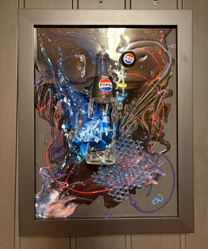 Pepsi broken glas 35x45 cm original