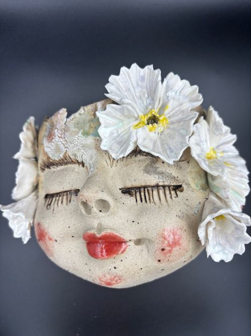 Hovedbilde Kunst ansikt til blomst hengende #15