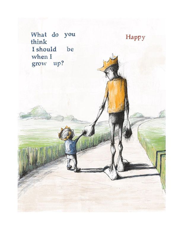 Happy 47x61 cm