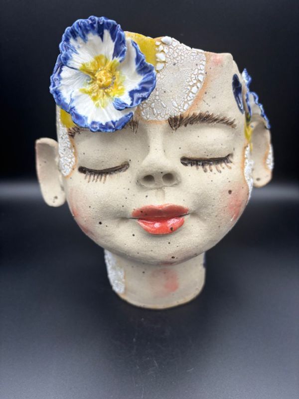 Kunst ansikt stående med hals #13