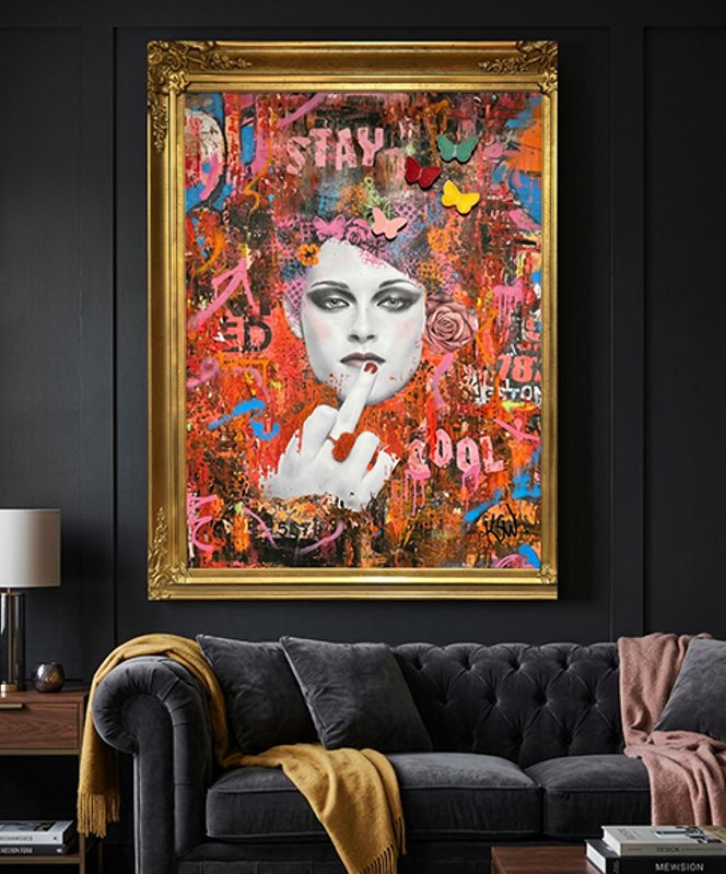 Butterfly woman 92x118 cm original