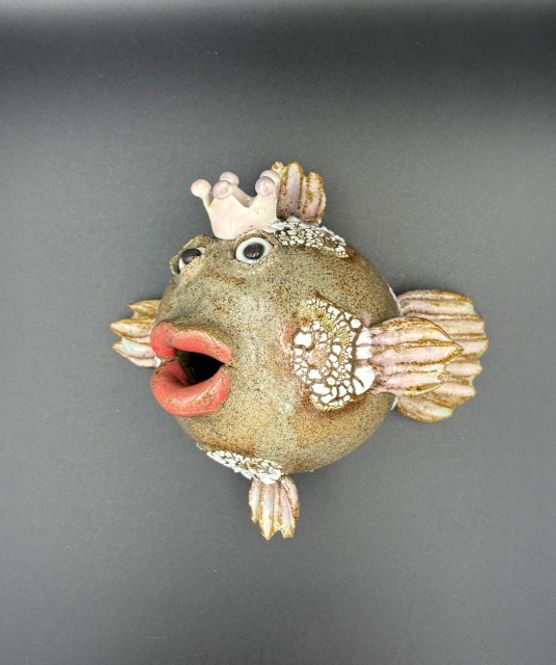 Hovedbilde Fisk til vegg #8 ca 12x12 cm