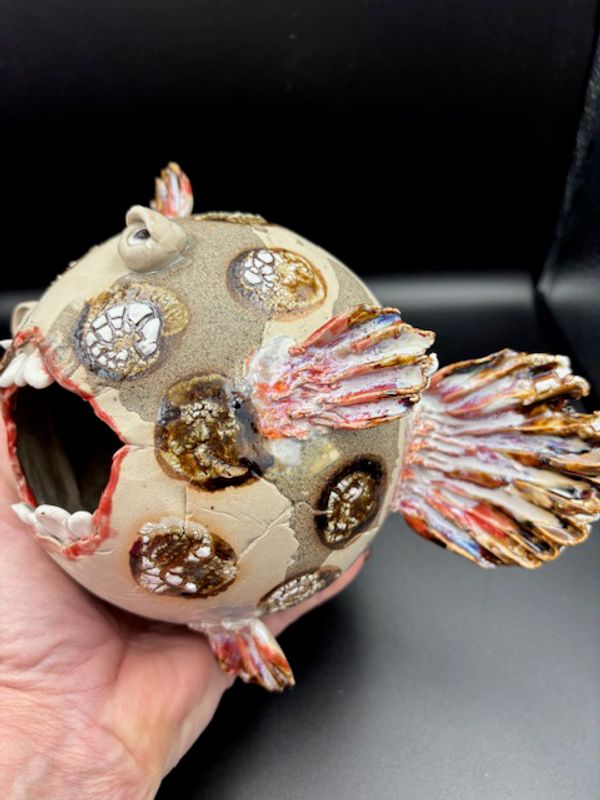 Keramikk fisk til vegg #I ca 20x20 cm